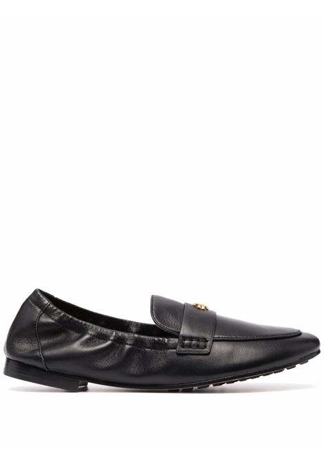 Black logo-detail loafers - TORY BURCH - women